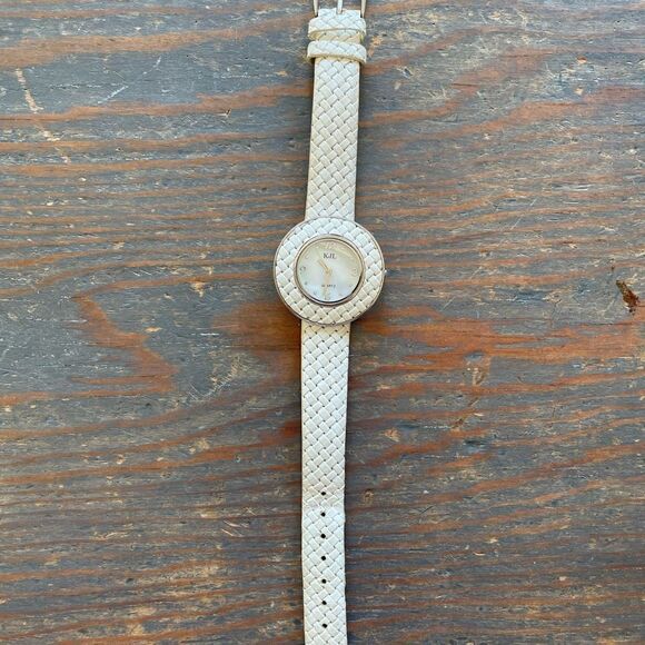 Kenneth Jay Lane Watch and Leather Wrist Band EUC - Picture 2 of 7